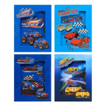 Блокнот детский Basir на замке, формат А5, серия "Машинки", переплет 7БЦ, 20*15.5 см, 48 листов, ассорти