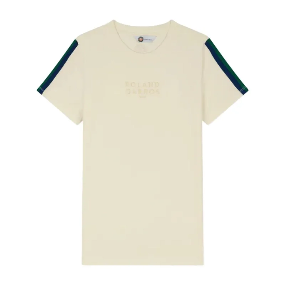Женская теннисная футболка Roland Garros Color Lines - ecru