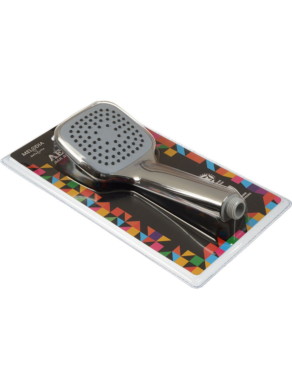 Лейка Melodia della vita LUXE квадрат 1 функция, 95x95 мм, хром MKP26111BL