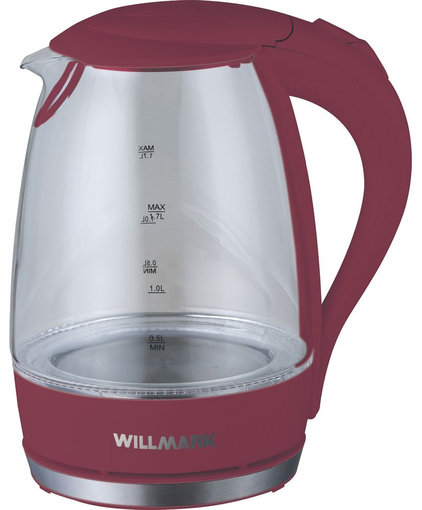 Чайник Willmark WEK-1708G бордовый