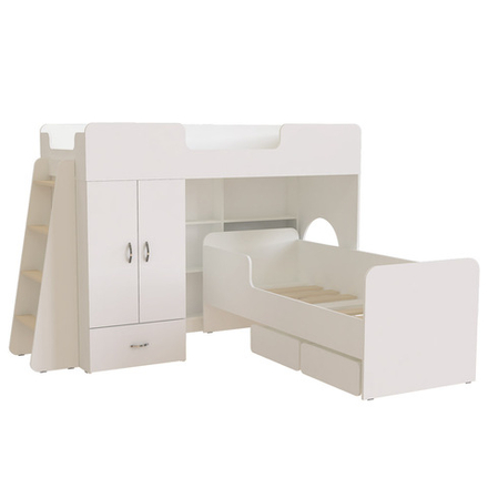 Двухъярусная кровать КарИВи Л-3.11 Белый  Белый