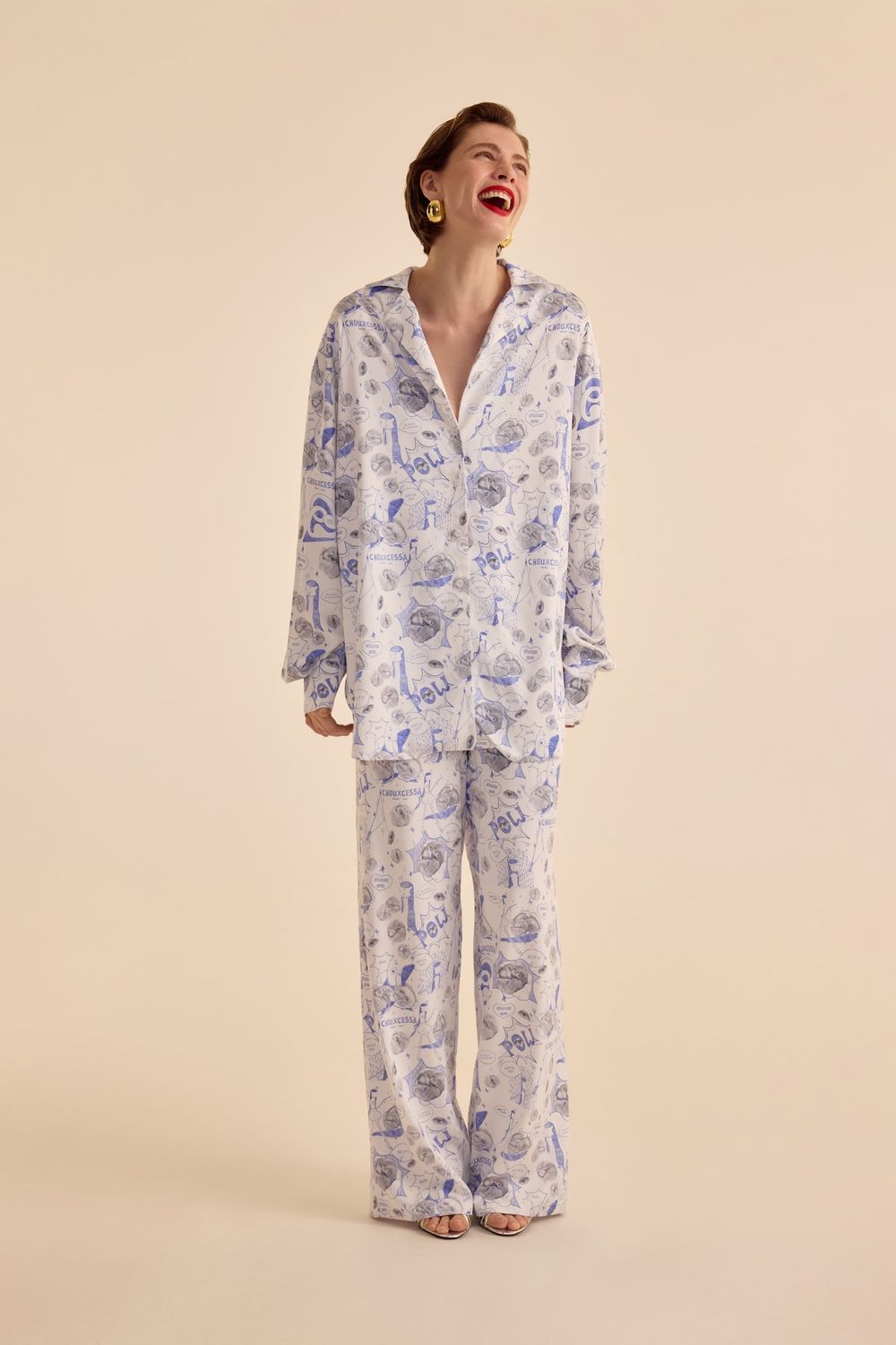 Рубашка с принтом (Guilty Pleasure), белая