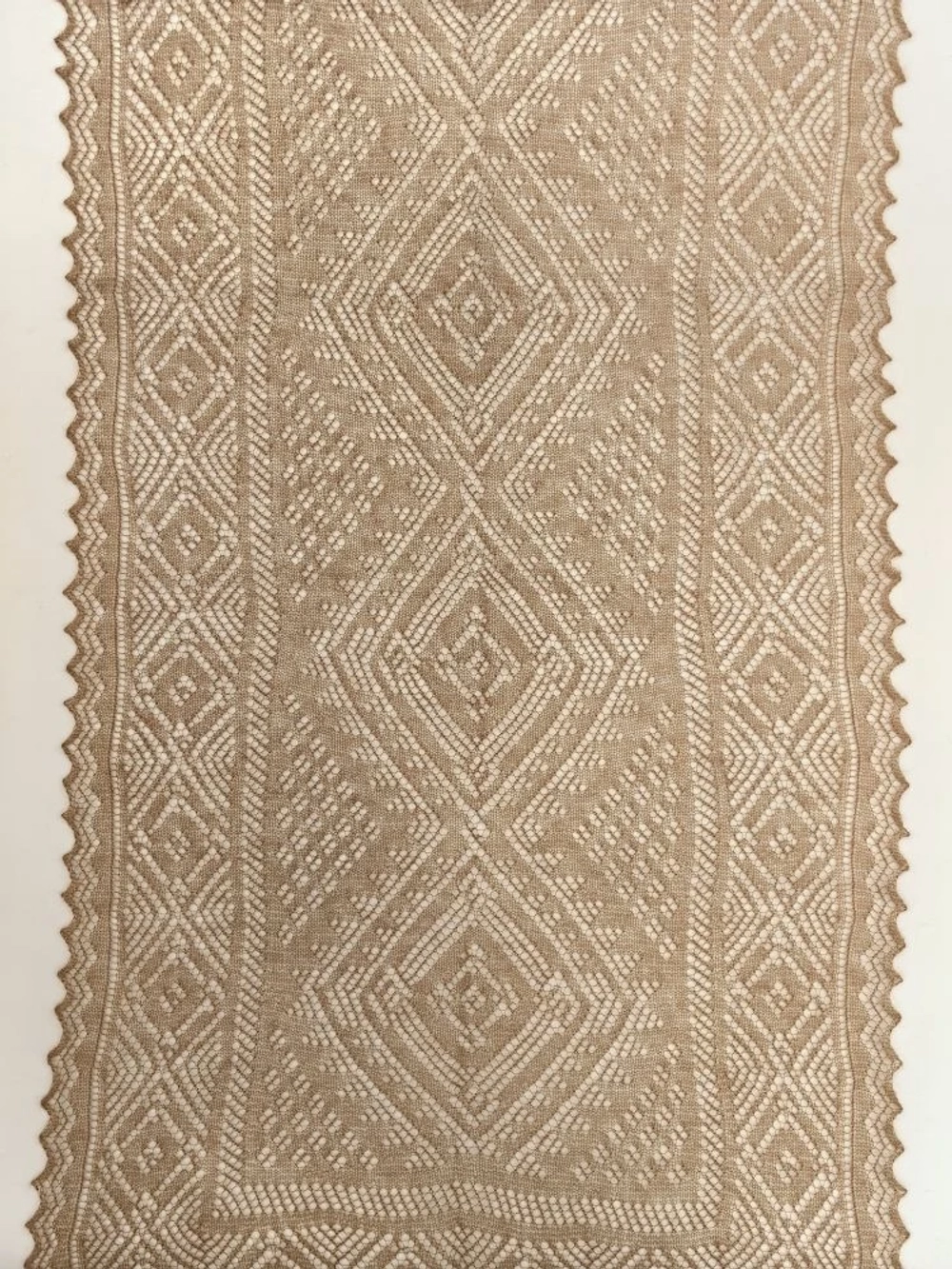 Оренбургский пуховый палантин А14060-08 темно-бежевый