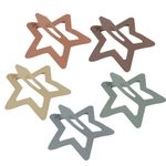 Заколки для волос НАБОР 10 шт., 3,5 см, клик-клак, звездочки, матовый, разные цвета, MONTE VITA, 457084