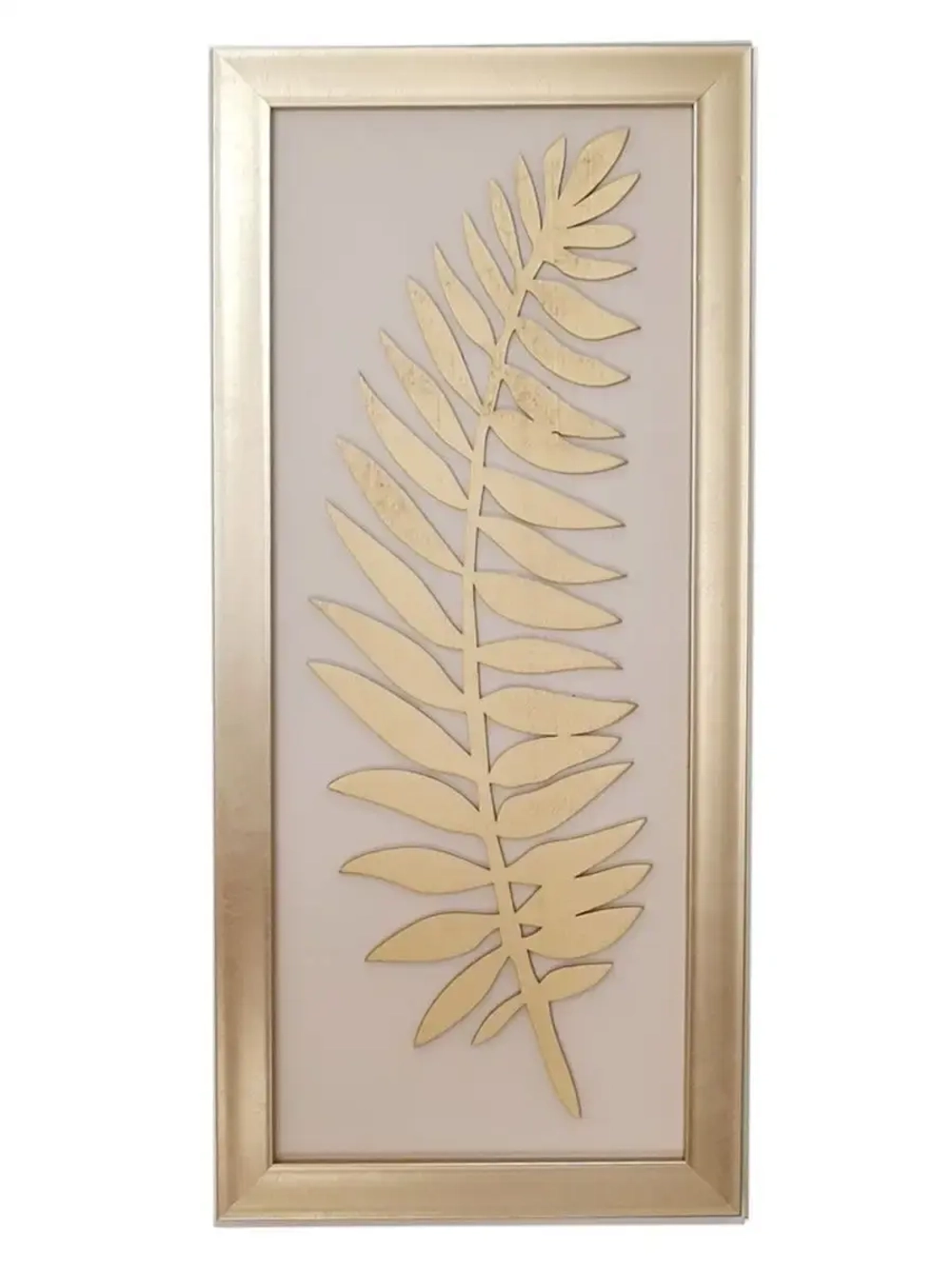 Настенный декор "Листья" в золотой раме