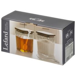 НАБОР БАНОК "NATURE" ДЛЯ МЕДА/САХАРА С ПАЛОЧКОЙ/ЛОЖКОЙ 300 МЛ/2 ШТ