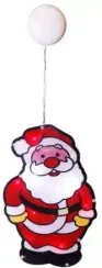 Светящееся украшение на присоске Санта 27*18 см., 8 теплых LED ламп, Svetlitsa (809-01)