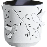 Кашпо для цветов пластиковое 1,25л d-13см «Колибри» Белый/Антрацит