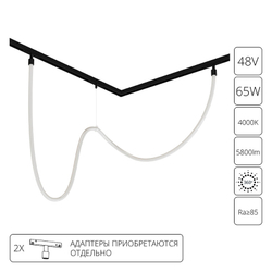 Магнитный трековый светильник Arte Lamp Loop A4911PL-1BK