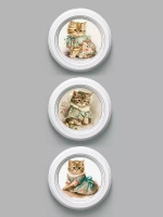 Картины на стену интерьерная на холсте 3 шт 17.5 см