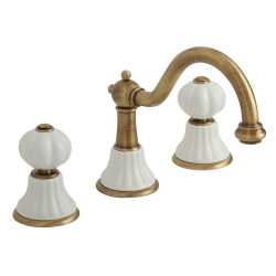 Смеситель для раковины на 3 отв. Migliore Olivia 18999 Белый/бронза купить