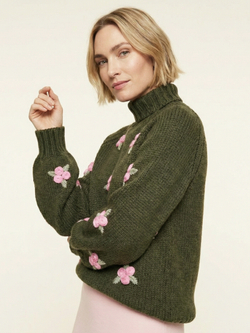 Свитер ручной работы "Розовый сад"