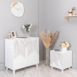 Тумба прикроватная Тропик Сканди Айс Голд левая