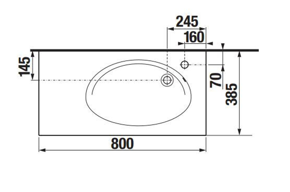 Раковина Roca Etna 80х38,5 32700A000