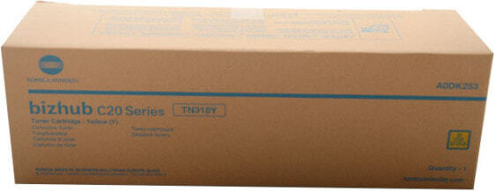 Konica Minolta TN318Y Подлинный Желтый 1 шт A0DK253