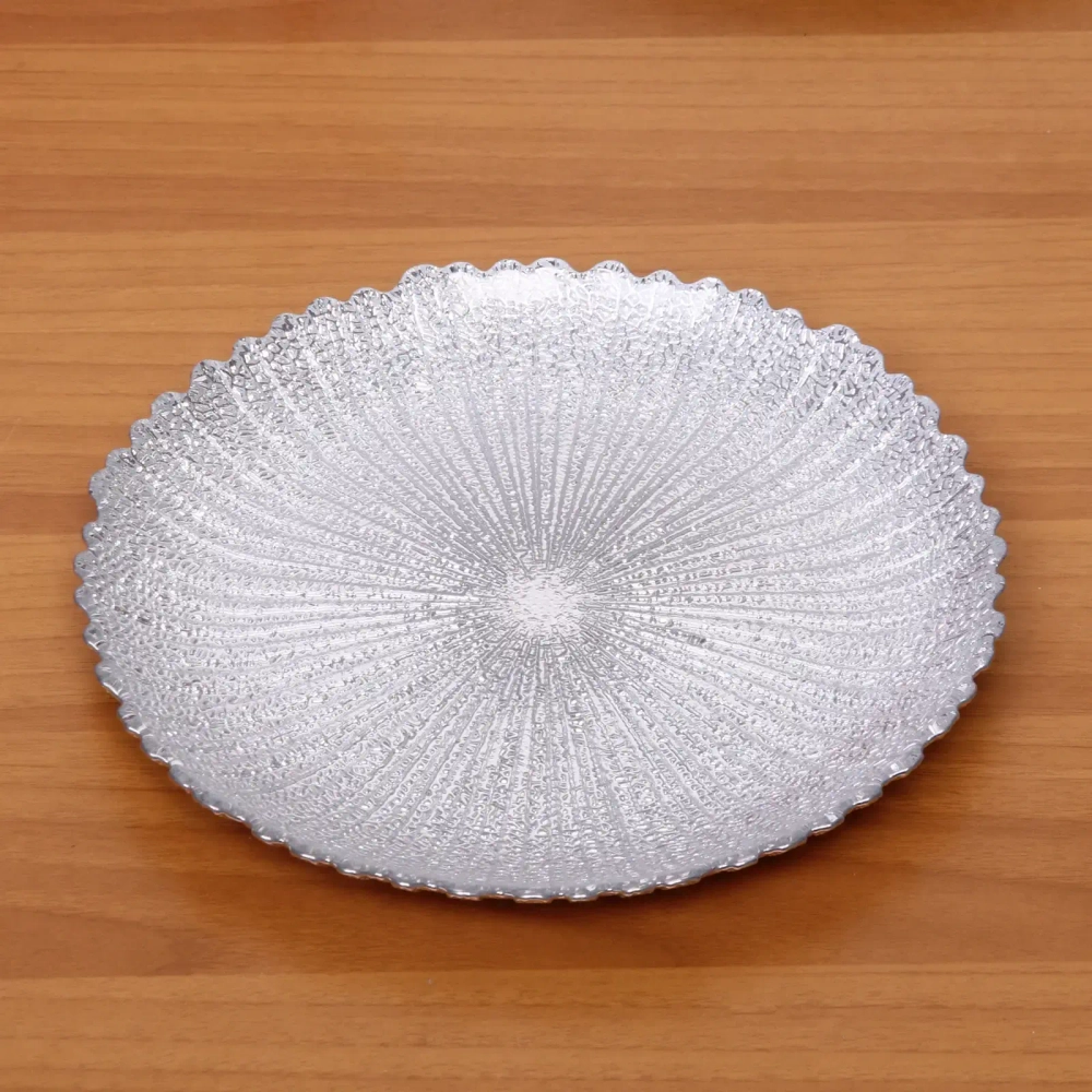 Тарелка 26см «Нимфа» серебро