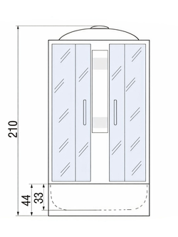 Душевая кабина RIVER NARA 100/44 МТ 100x100x210 10000002324 Универсальная Четверть круга