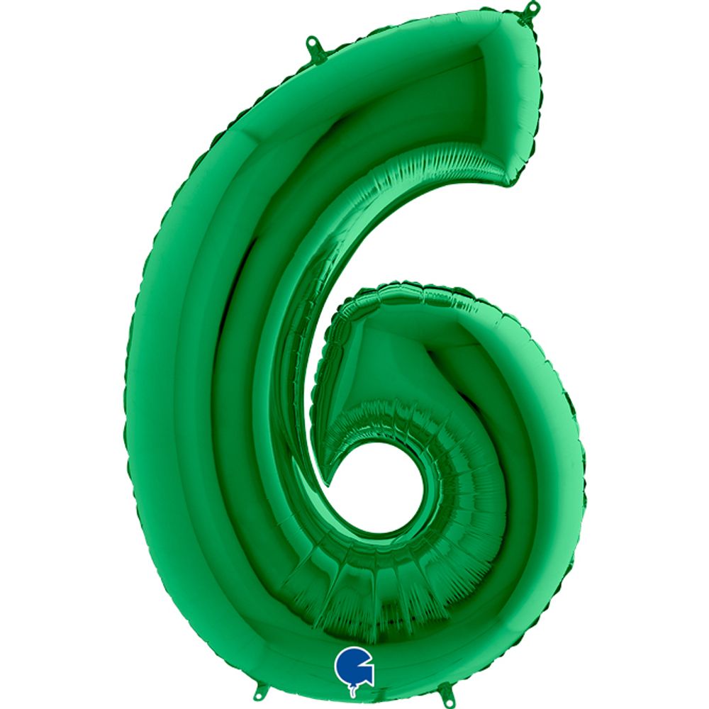 G 40 Цифра, 6, Зеленый