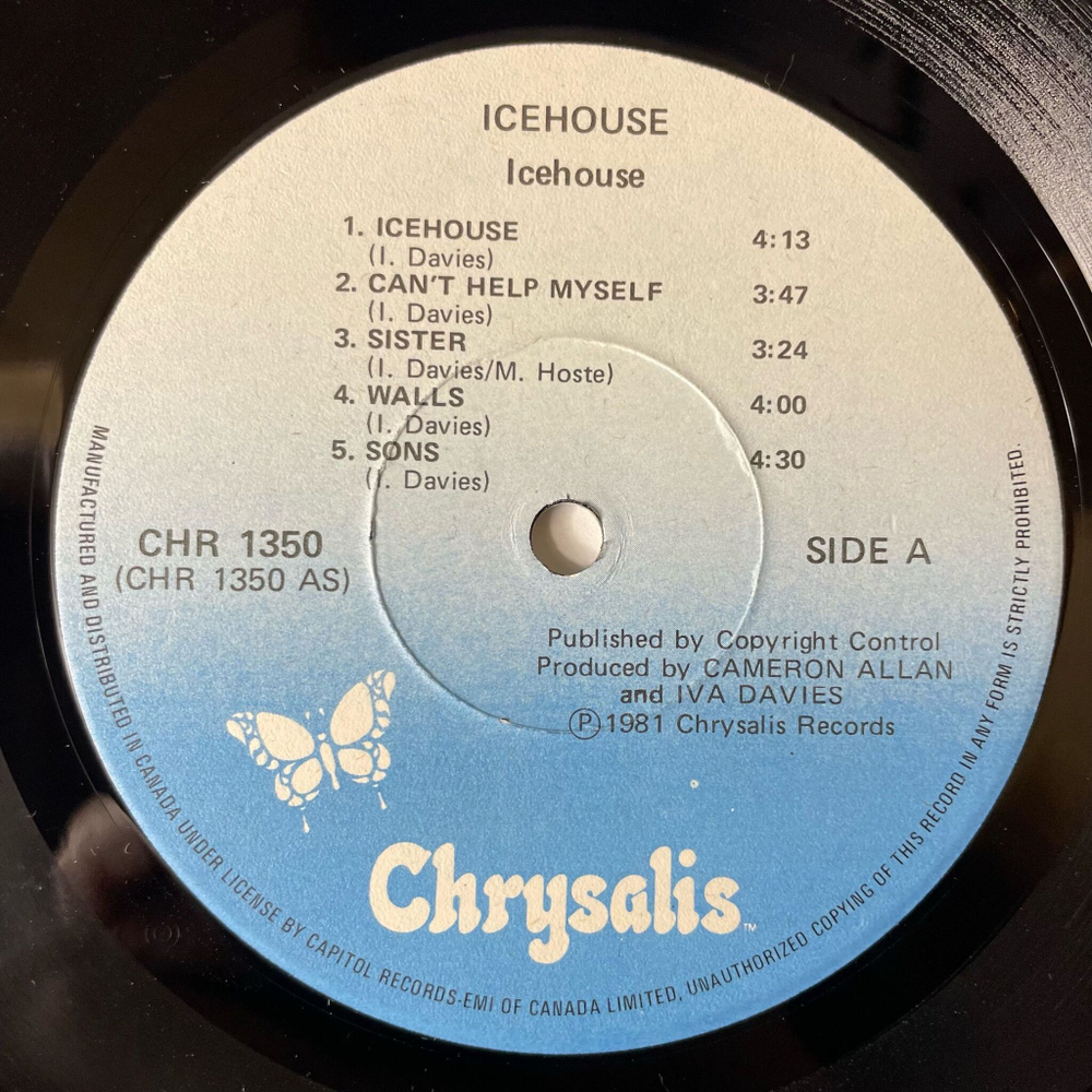 Винтажная виниловая пластинка LP Icehouse (Canada 1981)