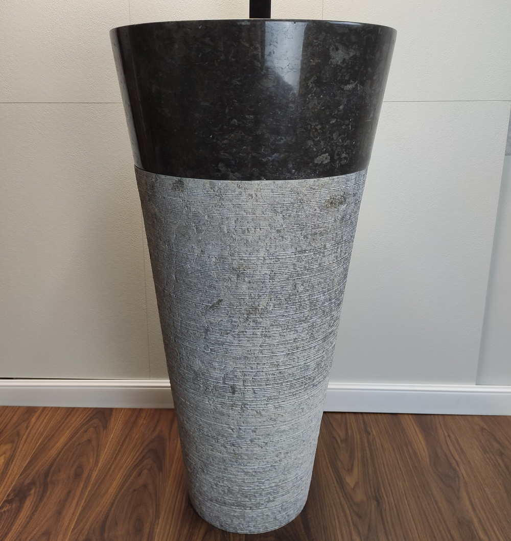 Раковина напольная из мрамора Grey/Black ON-61350 (45*45*90)