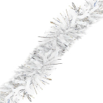 Мишура 2м 9см «Снежный блеск» белый, серебро