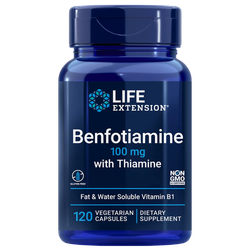 Life Extension Benfotiamine with Thiamine 100 mg 120 veg capsules, Витамин B1 (Тиамин) !!!Срок 07.25