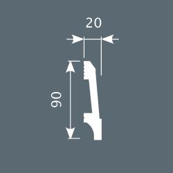 Плинтус Ecopolymer, 90x20 мм