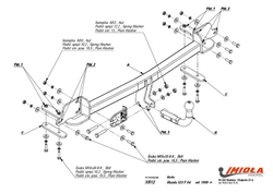 Фаркоп IMIOLA X.012 Mazda 323 хетчбек 5 дверей 1998-2003(паспорт и сертификат в комплекте)(без электрики)