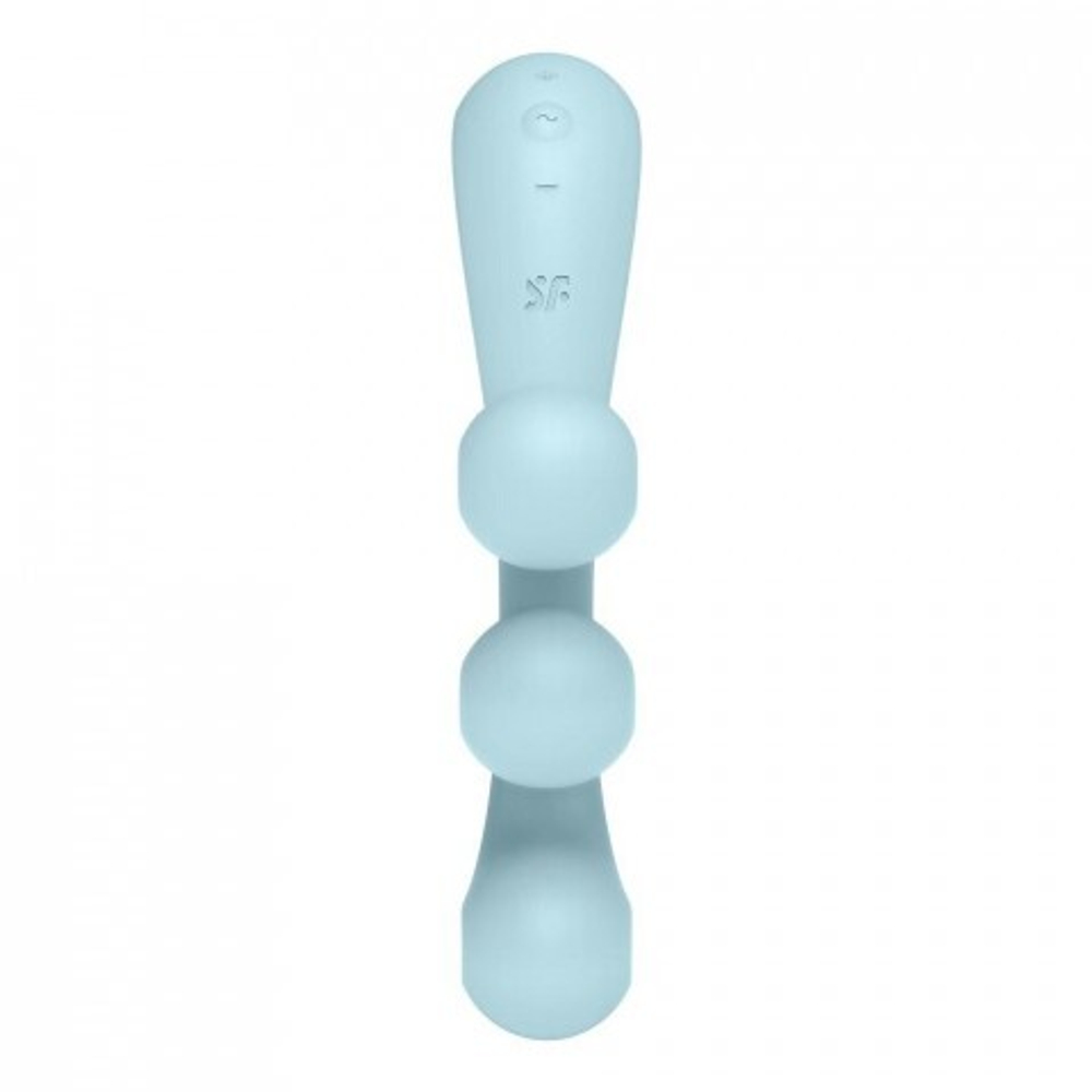 Мультифункциональный вибратор для тройной стимуляции Satisfyer Tri Ball 2 голубой