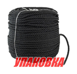Веревка якорная 3-прядная d12мм, L150м, черный, Marine Rocket (упаковка из 2 шт.)