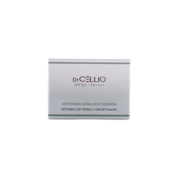 Dr.CELLIO Крем-кушон для лица солнцезащитный осветляющий SPF50+ PA++++ / Whitening Sun Block Cushion #21 Light Beige, 13г