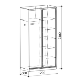 Шкаф-купе "Рио-4 600" (дуб сонома), ЛДСП 16 мм, Мебельсон, г. Ижевск