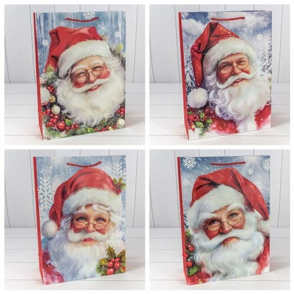 
          Пакет подарочный 30 х 41.5 х 12 см Набор 4 шт "Новый год" (Белый)