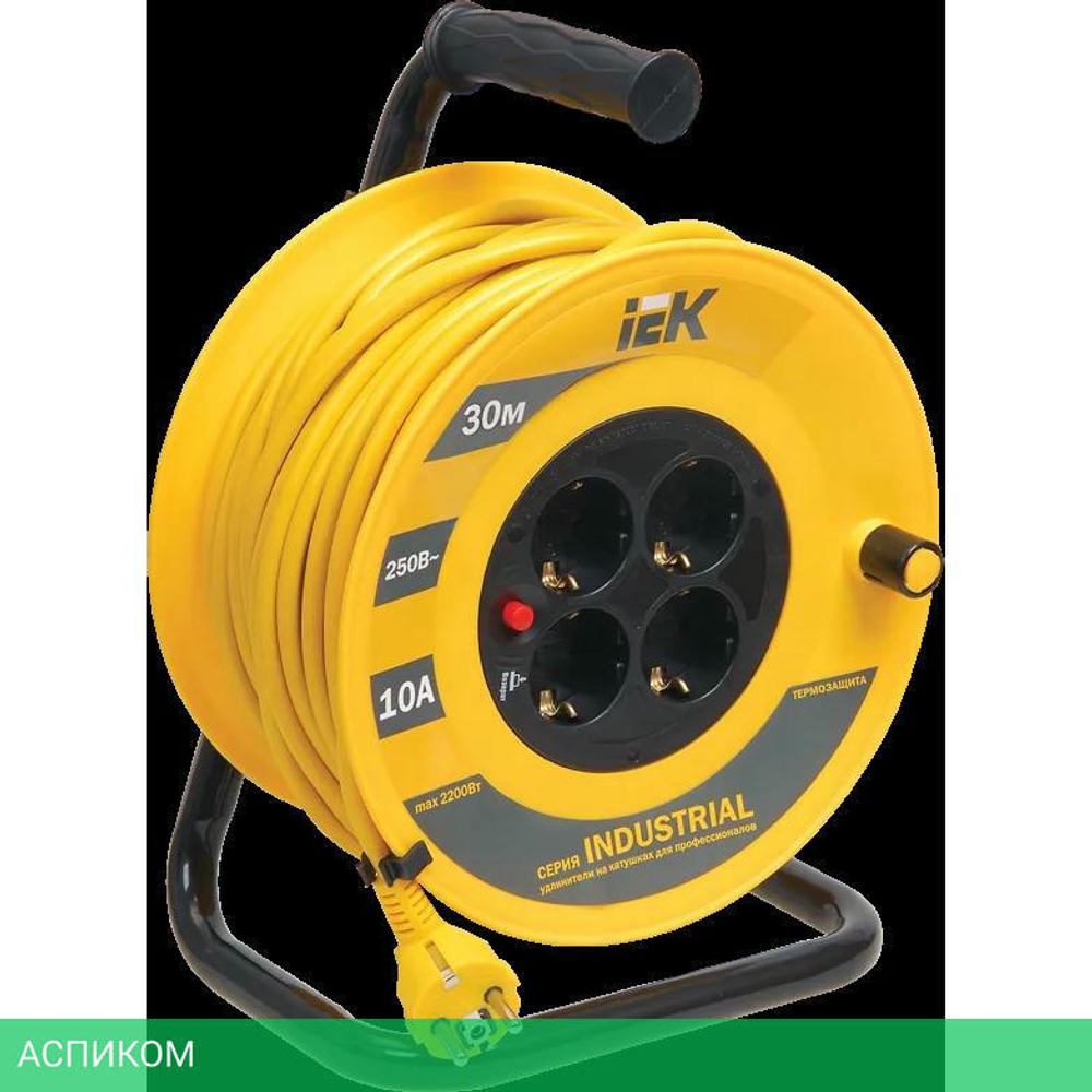 Удлинитель на катушке IEK Industrial УК30 (WKP14-10-04-30)