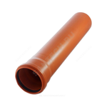 Труба PP-B с раструбом коричневая Дн 110х3,4 б/нап SN4 L=2,0м в/к VALFEX 301100200