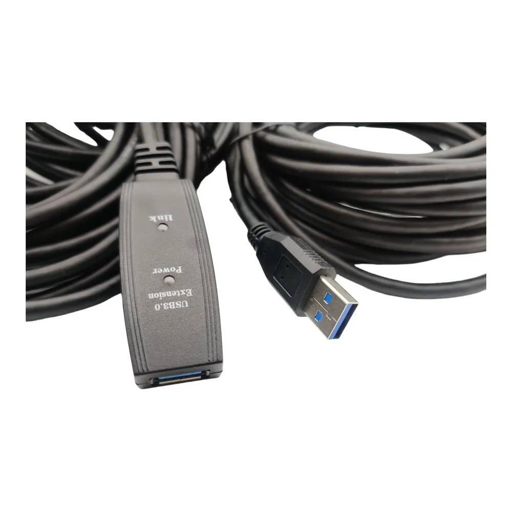 Активный USB 3.0 удлинитель 15м с возможностью подсоединения питания