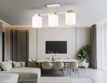 Светильник подвесной TR303045/3 WH/GD белый/золото E27/3 max 60W 540*100*270
