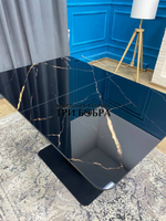 Кухонный раздвижной стол "Леон", черный мрамор