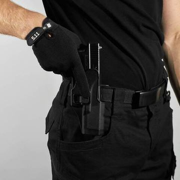 Кобура пластиковая для пистолета Glock S17, black