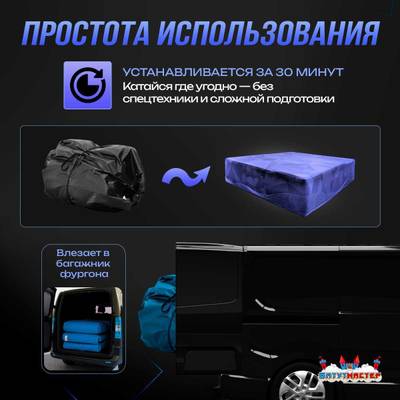 Надувная подушка «AcroAir» для гимнастики и батутных центров, 6×6×1 м