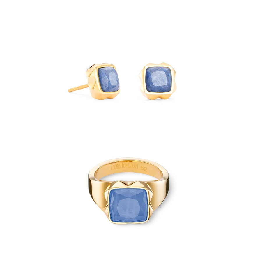 Серьги Coeur de Lion Blue-Gold 1200/21-0716