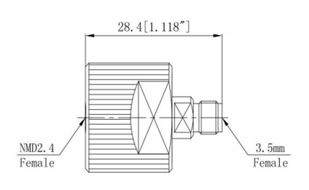 LT-NMD2.4F-3.5F, Коаксиальный переходник NMD 2.4мм (розетка) / 3.5 мм (розетка)