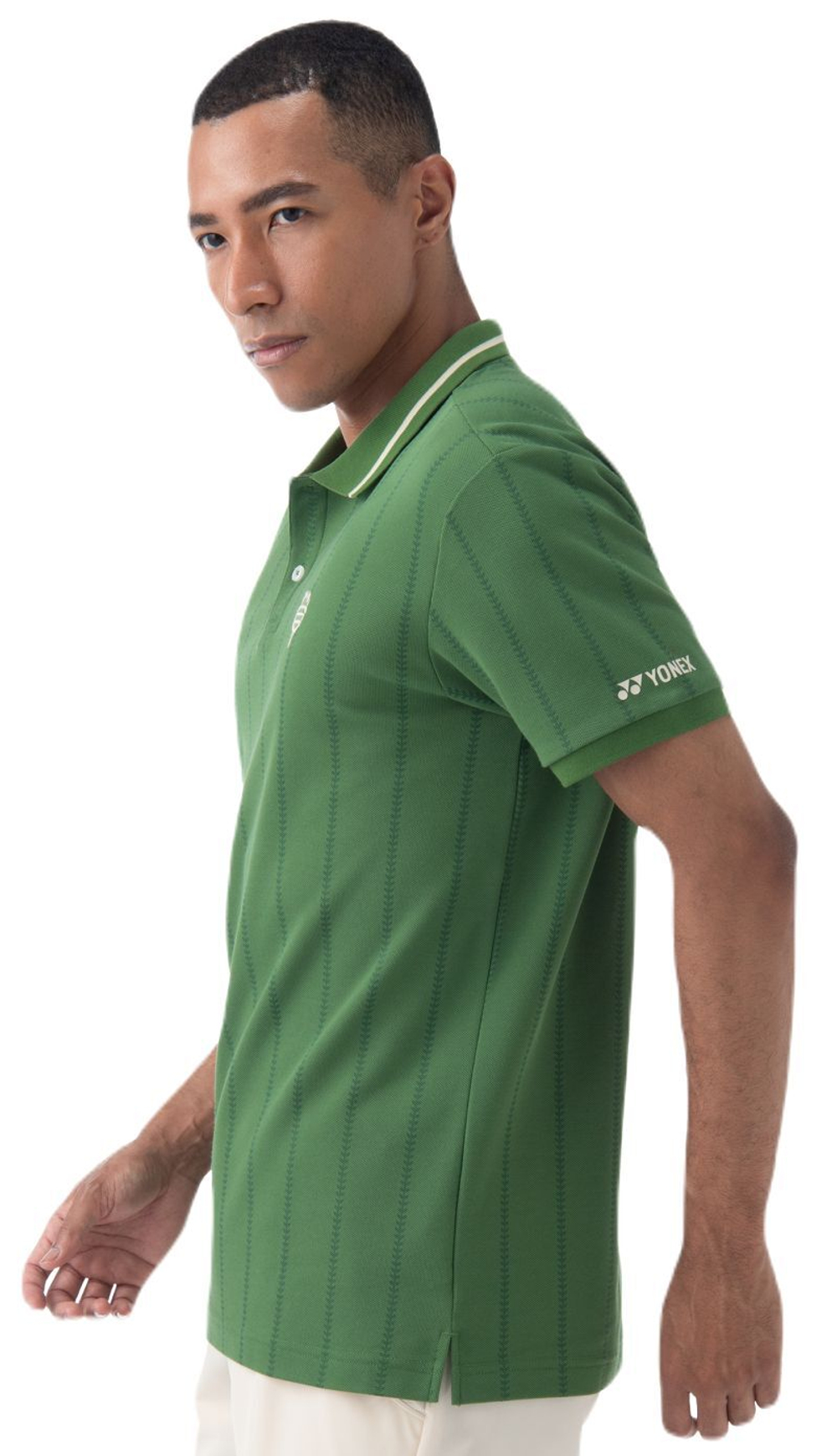 Мужское теннисное поло Yonex Polo Shirt - оливково-зеленый