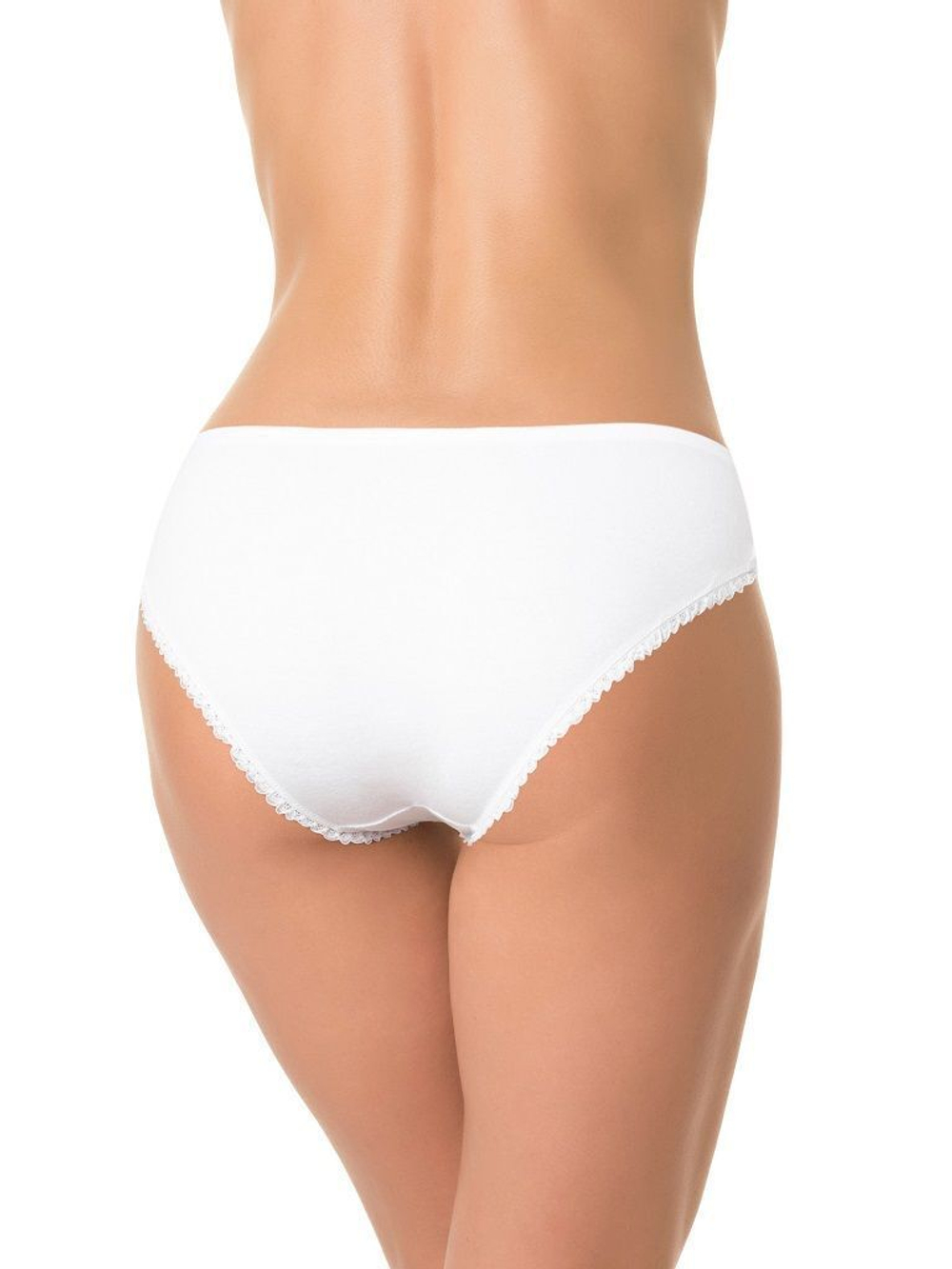 Хлопковые трусики-слипы с ажурными вставками (Размер: M) (Цвет: черный)