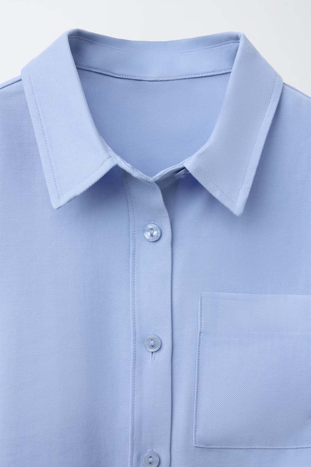 ZARA РУБАШКА СТРУЯЩЕГОСЯ КРОЯ С БАНТАМИ, СИНИЙ