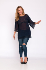 Короткая сорочка из эластичной вуали (Размер: M) (Цвет: черный)