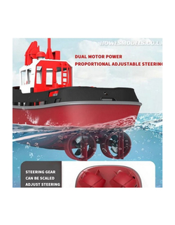 Радиоуправляемый буксир Heng Long Tugboat (зеленый) 2.4G 1/72 RTR