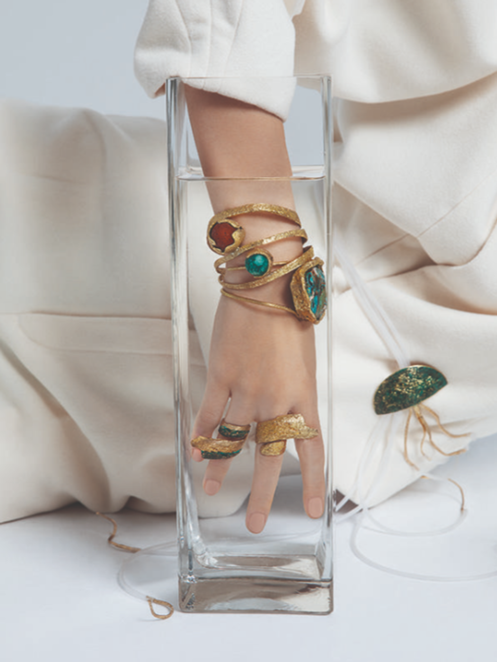 Кольцо мятый металл