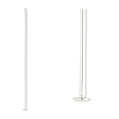 0138-5 Пин с плоской шляпкой средней жест. 30-40мм (10шт), родий