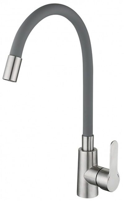 15045-H См-ль од. для кухни НЕРЖ с гиб. изливом (САТ.+СЕР.) ViEiR (10/1шт)